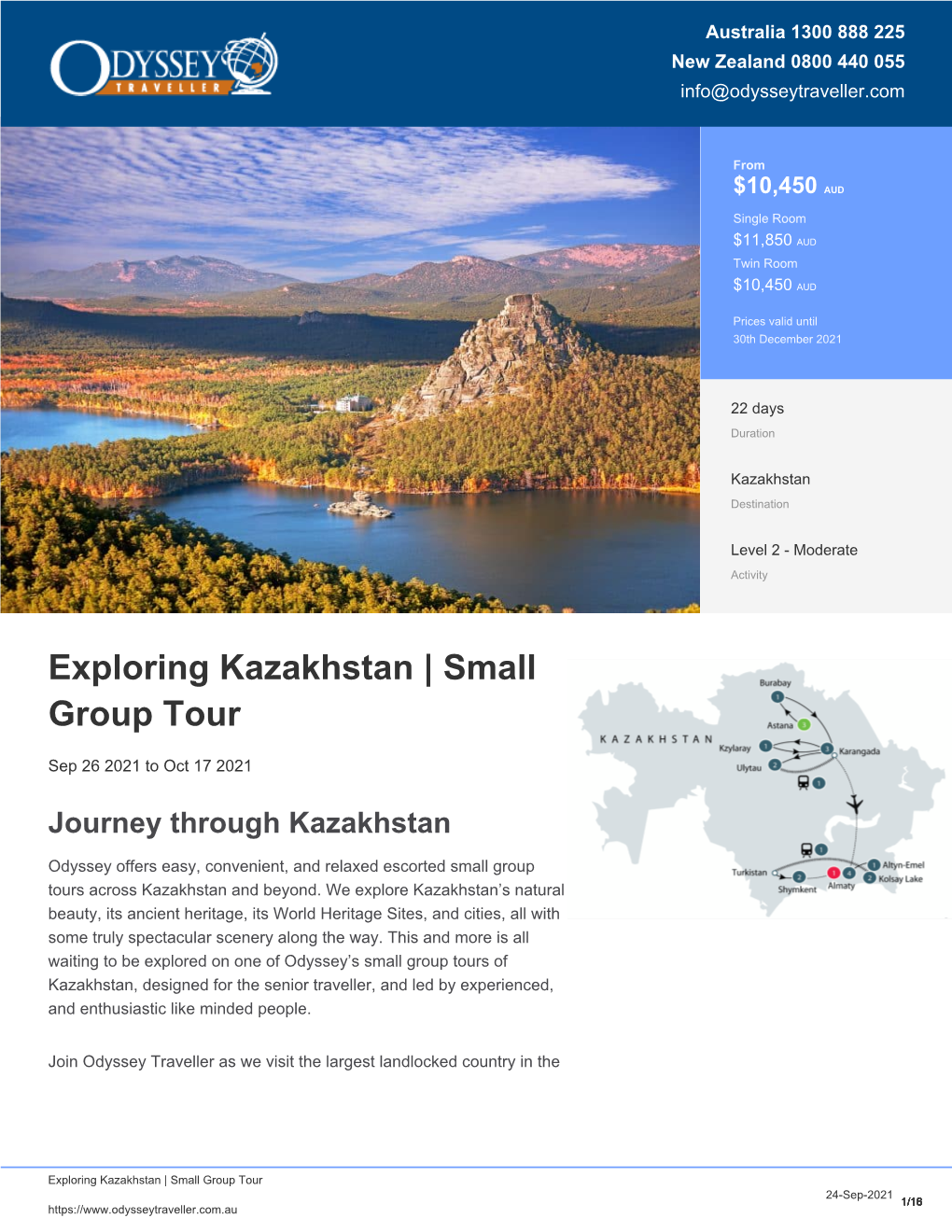 Exploring Kazakhstan | Small Group Tour for Seniors | Odyssey Traveller