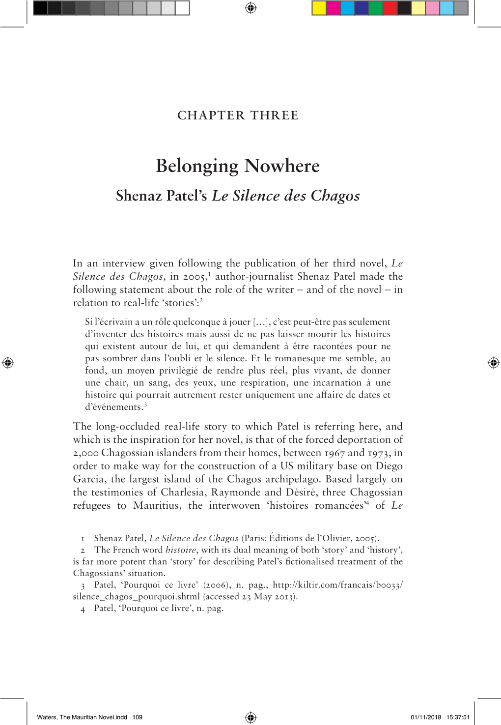 Belonging Nowhere Shenaz Patel’S Le Silence Des Chagos Belonging Nowhere