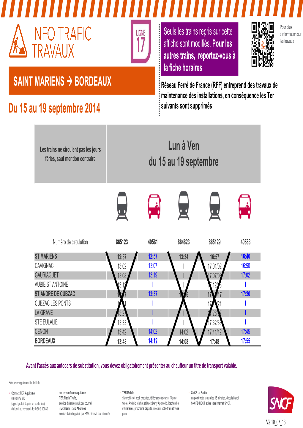 Travaux Bordeaux St Mariens Du 15 Au 19 Sept 2014