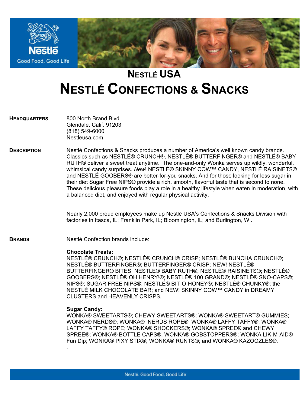 Nestlé Confections & Snacks