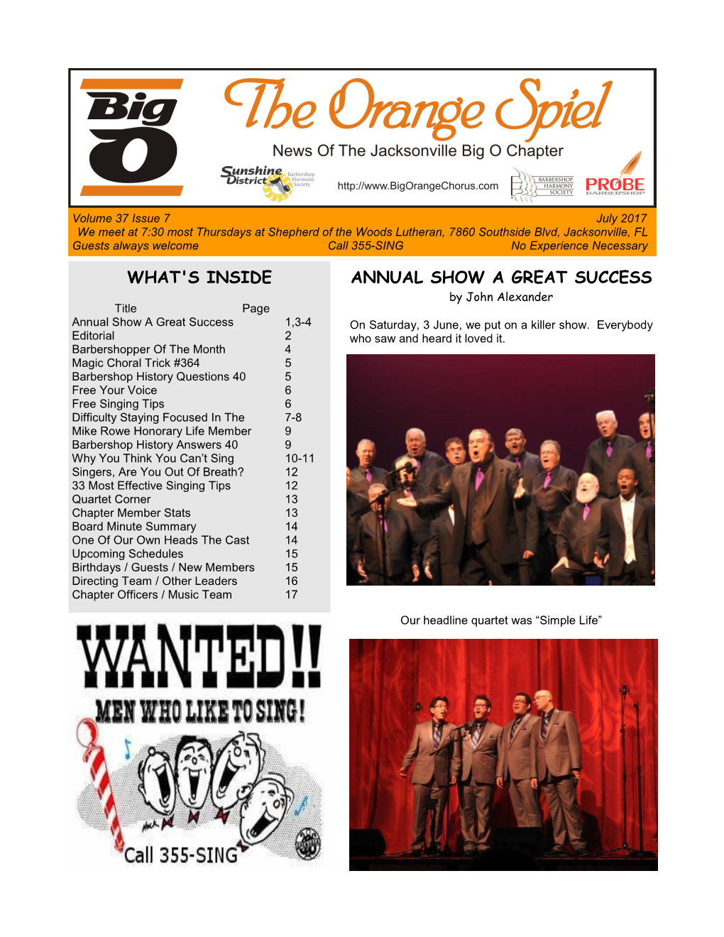 The Orange Spiel Page 1 July 2017