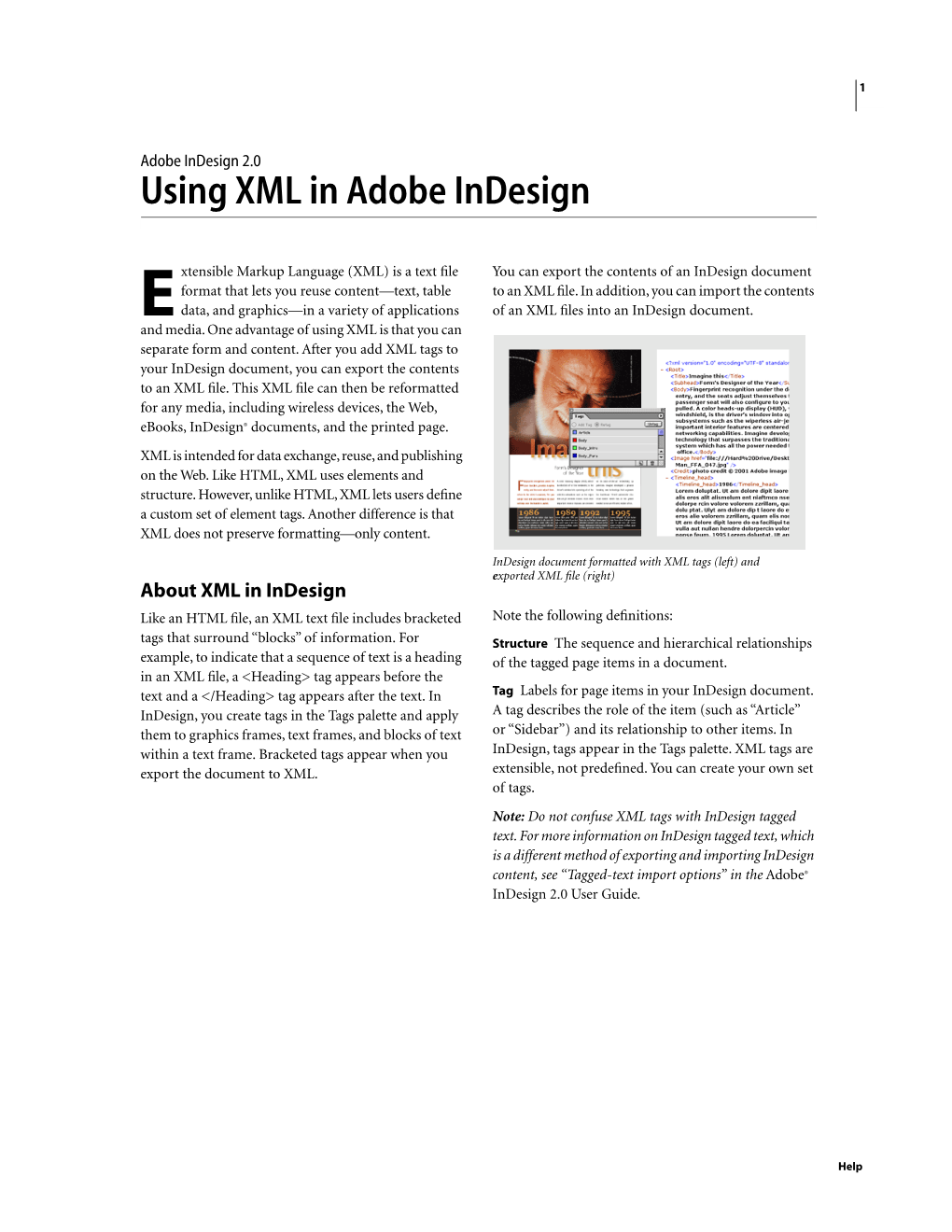 Using XML in Adobe Indesign