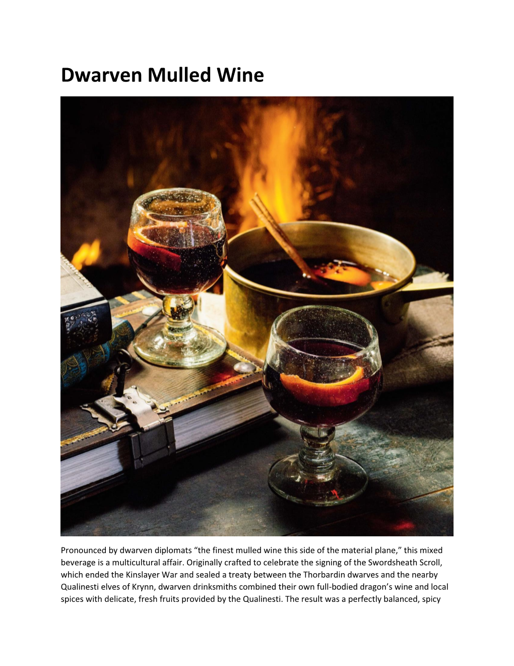 Dwarven Mulled Wine