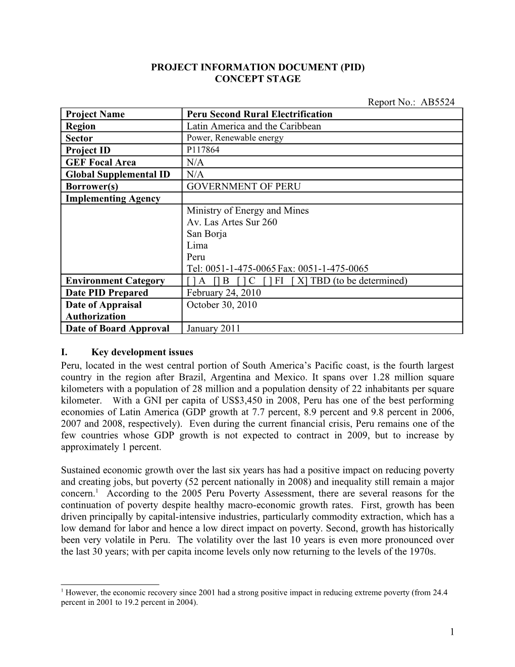 Project Information Document (Pid) s44