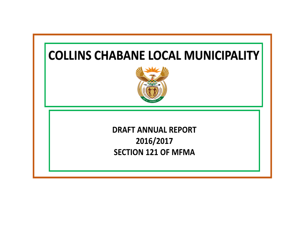 Draft Annual Report 2016/2017 Section 121 of Mfma