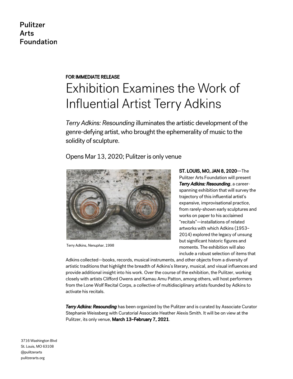 Exhibition Examines the Work of Influential Artist Terry Adkins