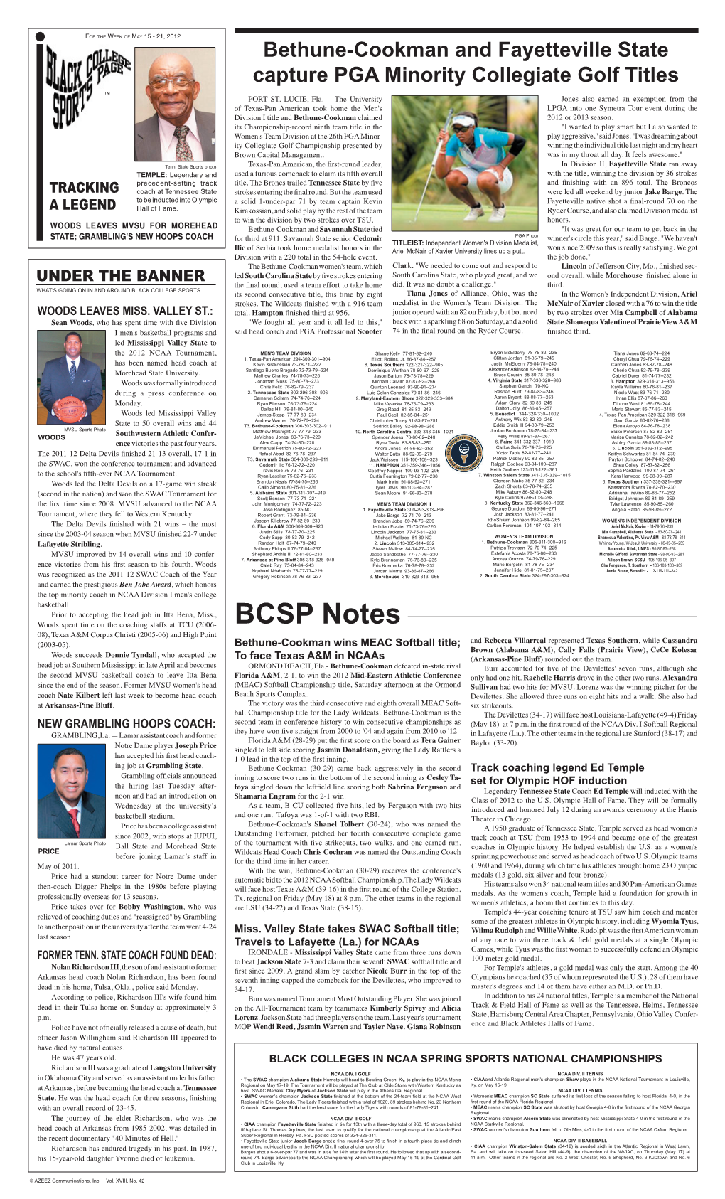 BCSP Notes 08), Texas A&M Corpus Christi (2005-06) and High Point and Rebecca Villarreal Represented Texas Southern, While Cassandra (2003-05)