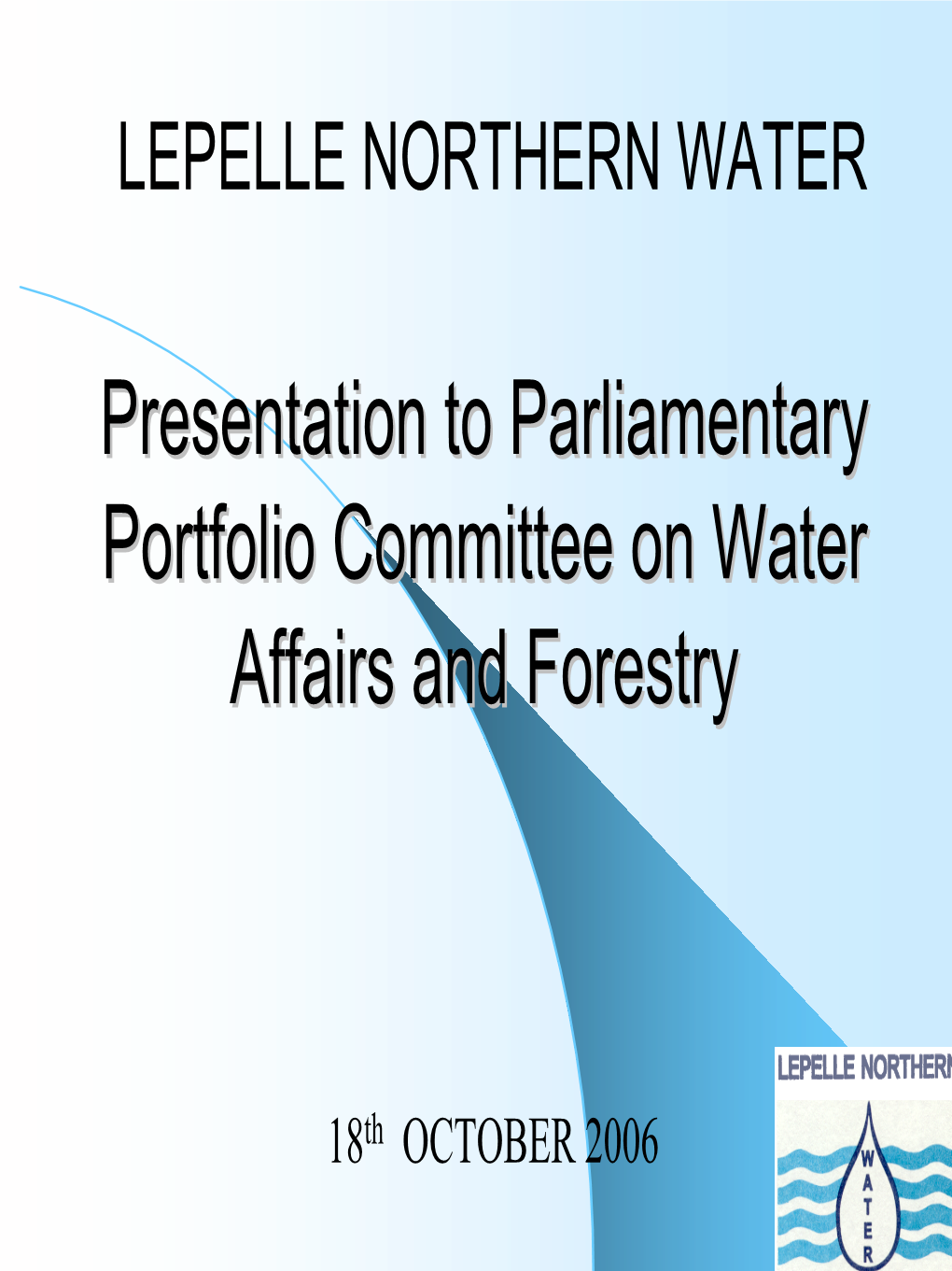 Lepelle Water Board Powerpoint Presentation