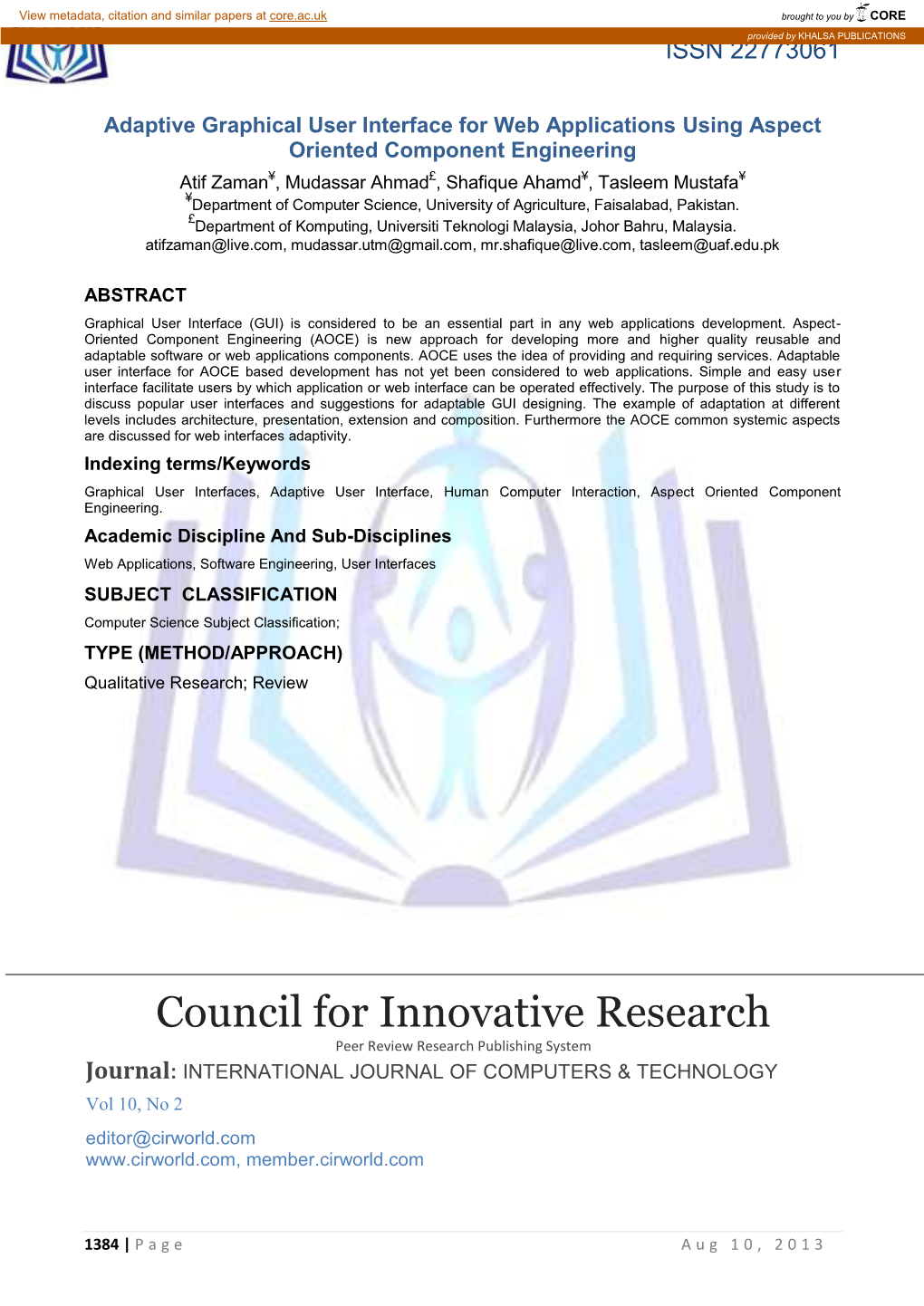 Council for Innovative Research