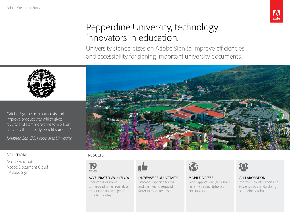 Pepperdine University, Technology Innovators in Education