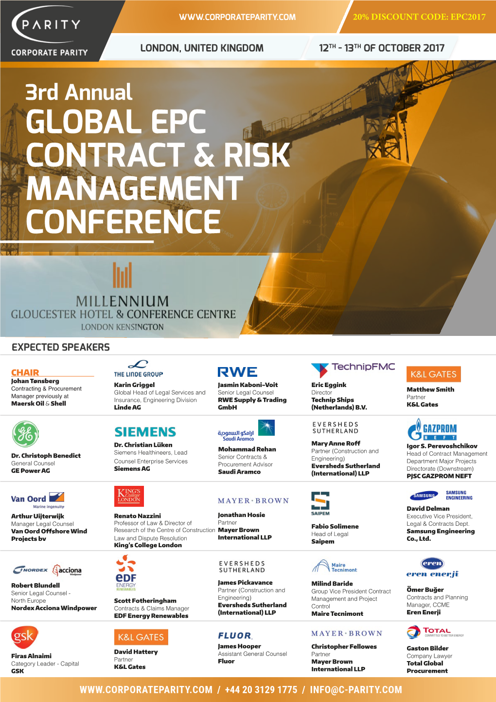 Global Epc Contract & Risk Management Conference