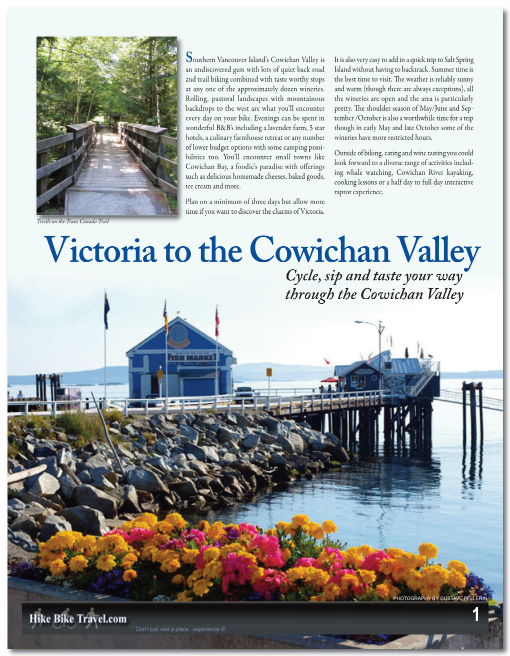 Victoria to the Cowichan Valley Cycle, Sip and Taste Your Way Through the Cowichan Valley