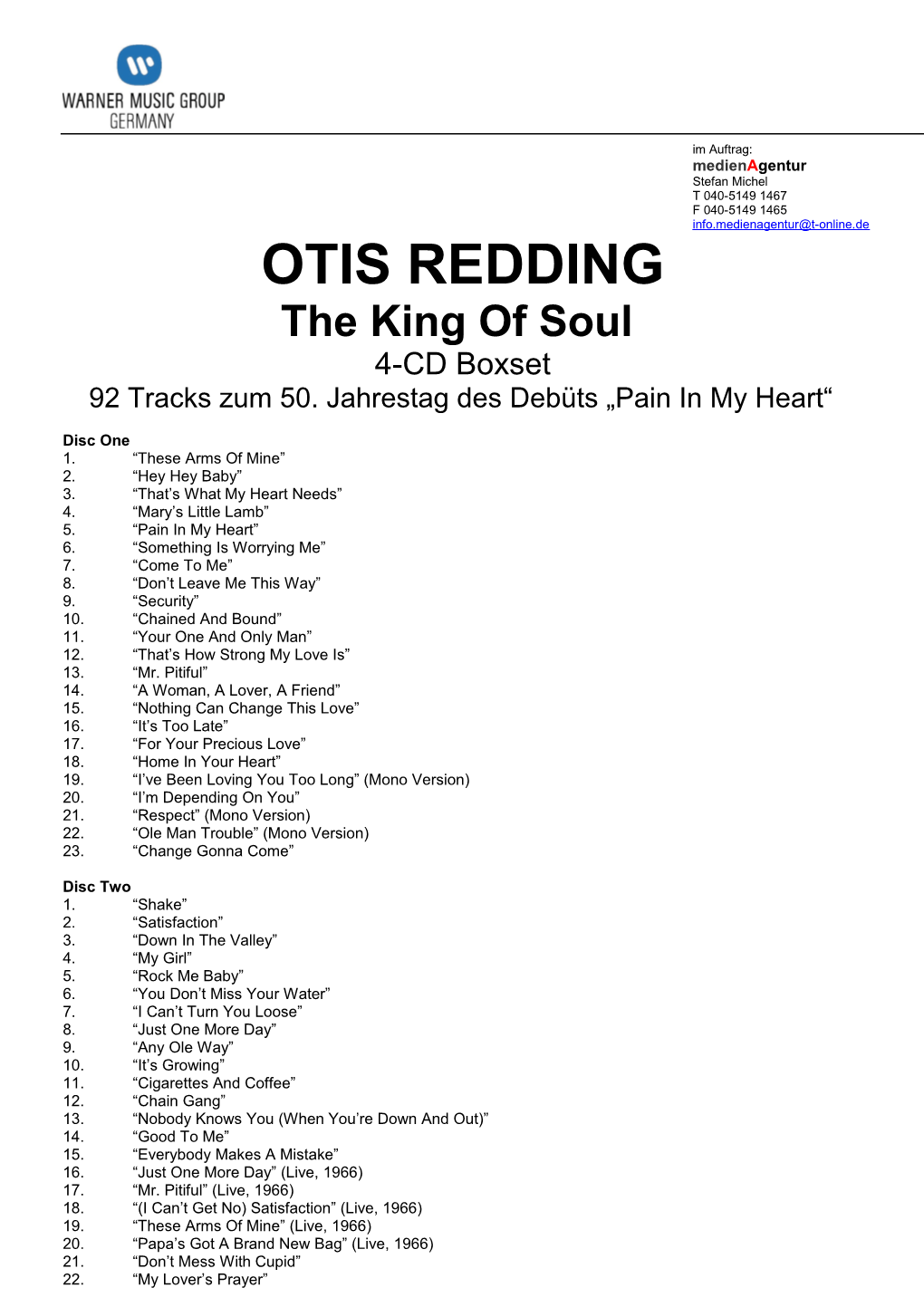OTIS REDDING the King of Soul 4-CD Boxset 92 Tracks Zum 50
