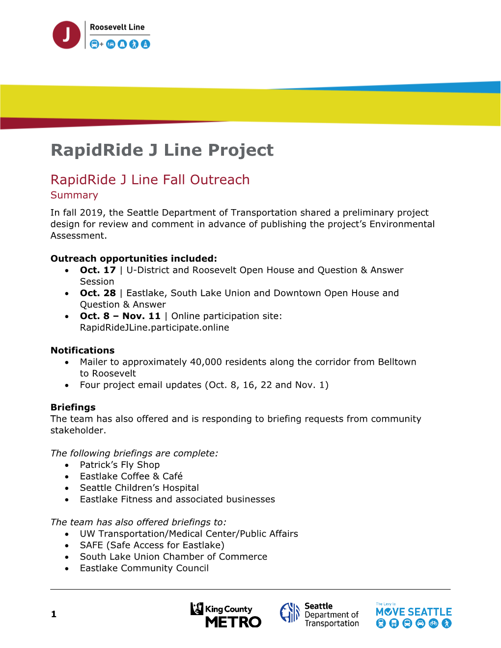 Rapidride J Line Project