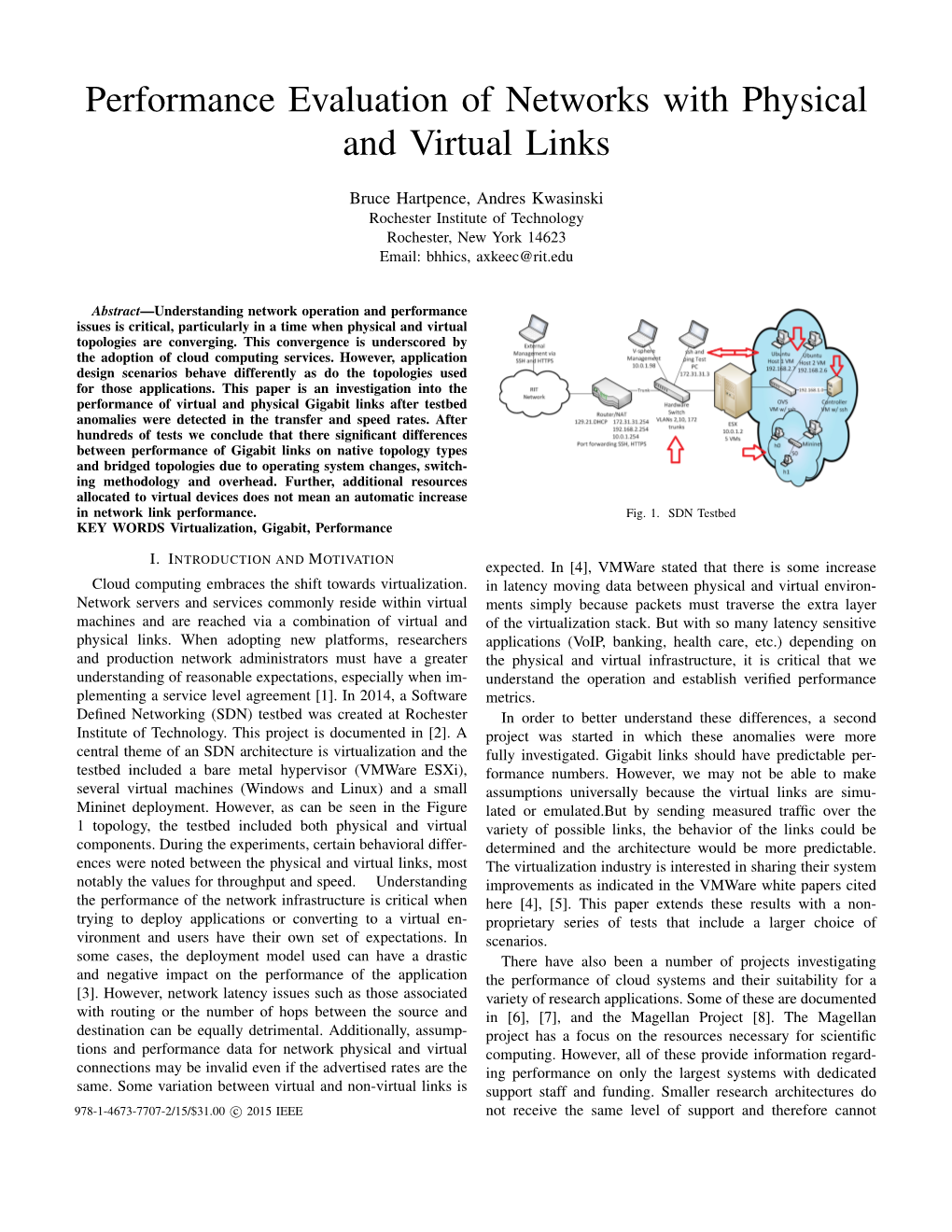 Performance Evaluation of Networks with Physical and Virtual Links