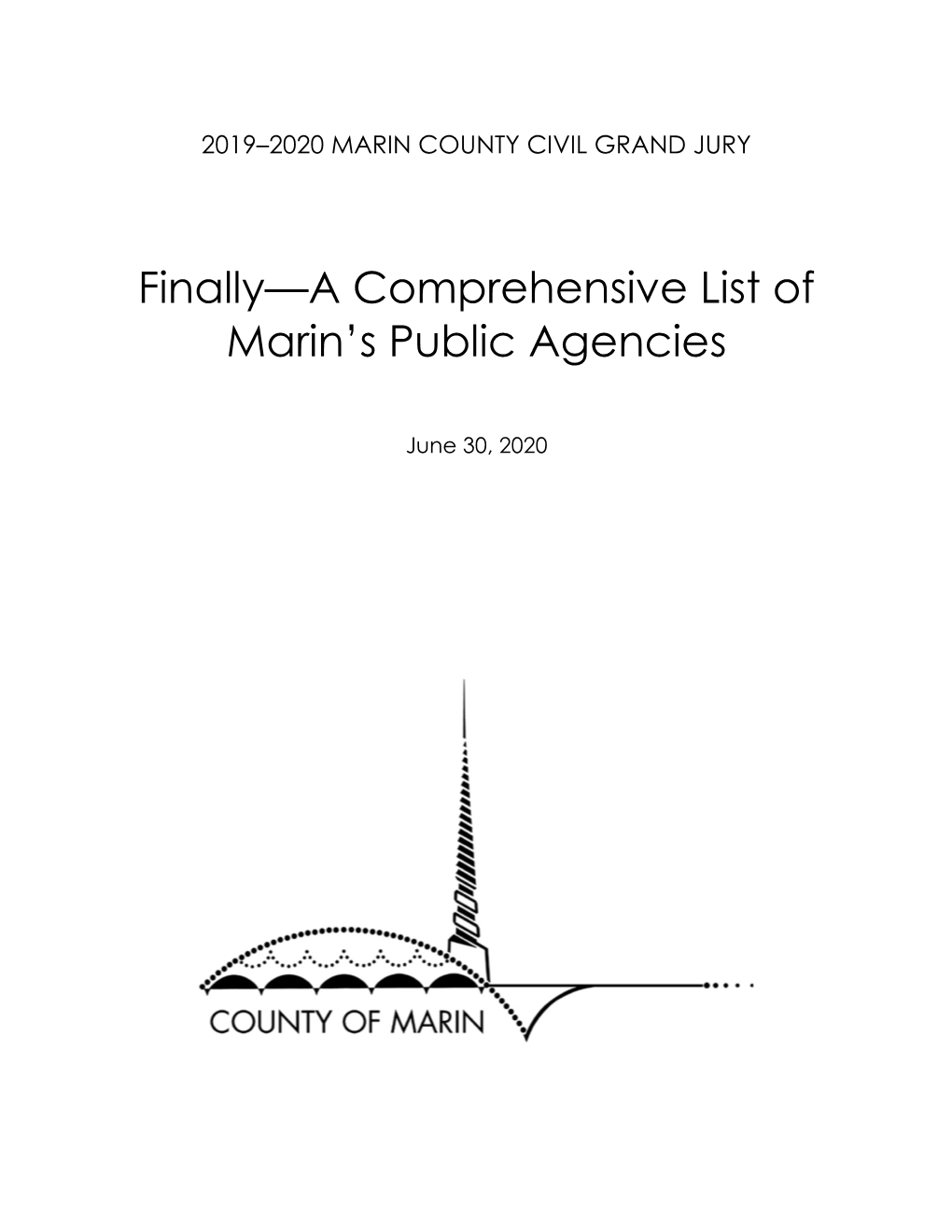 Finally—A Comprehensive List of Marin's Public Agencies