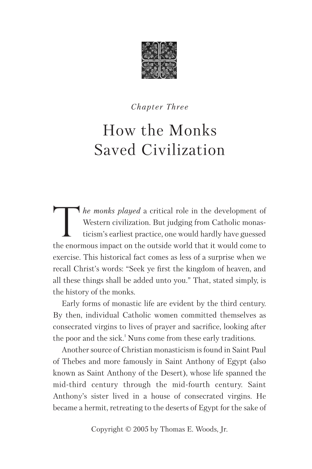 How the Monks Saved Civilization