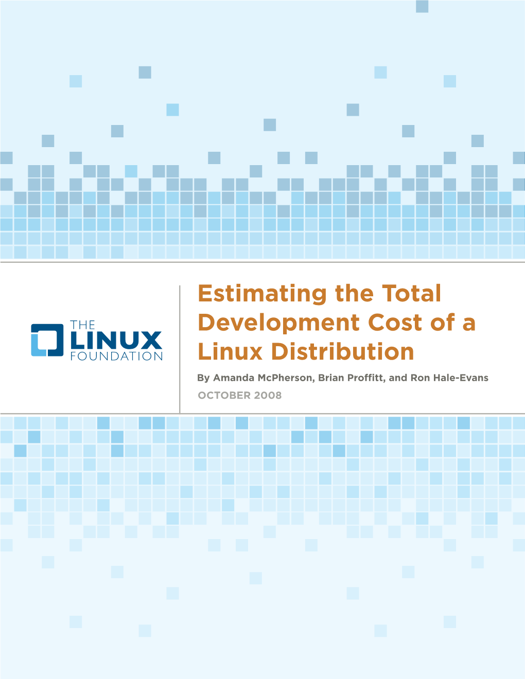 Estimating the Total Development Cost of a Linux Distribution