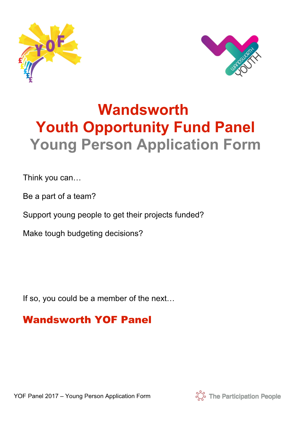 Youth Opportunity Fund Panel