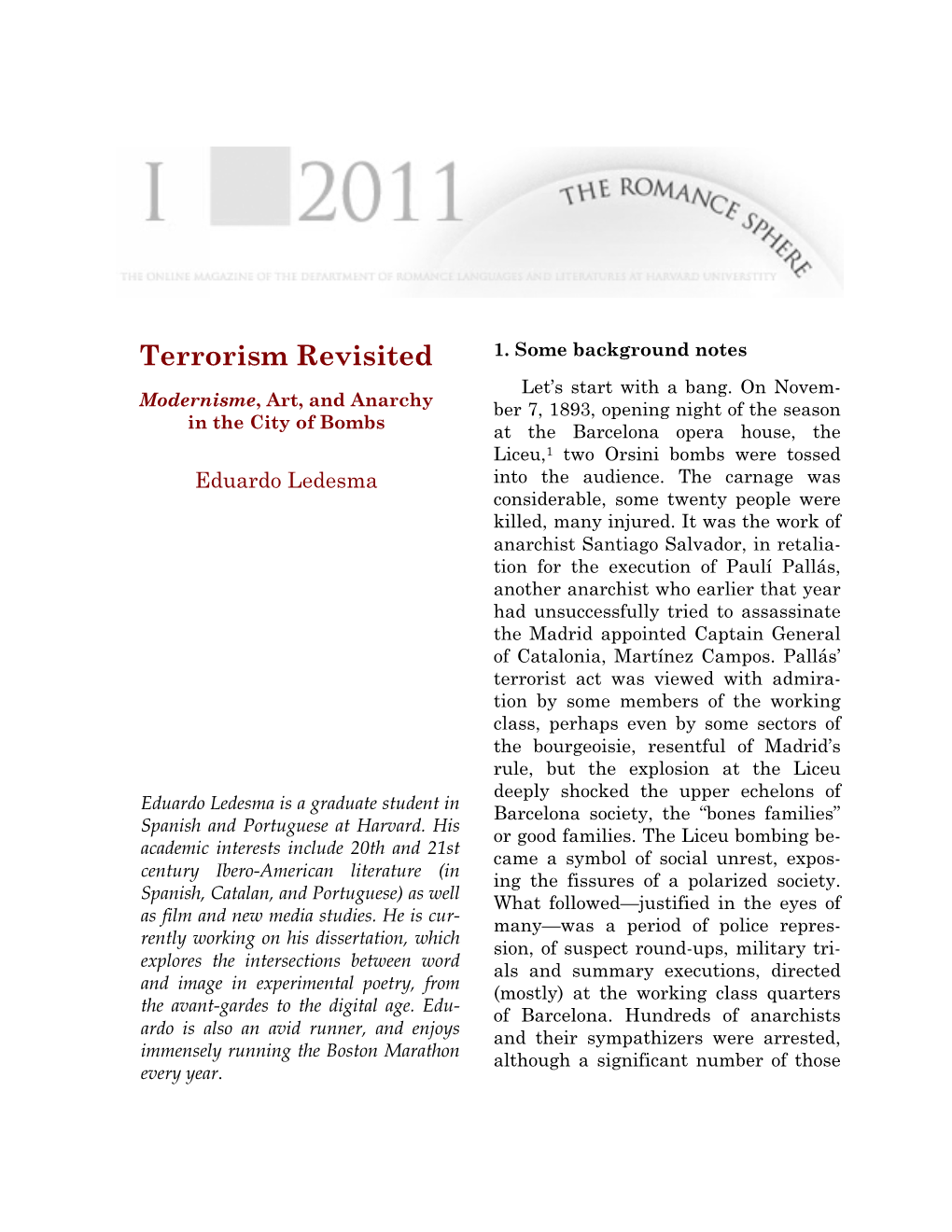 Terrorism Revisited May 2011