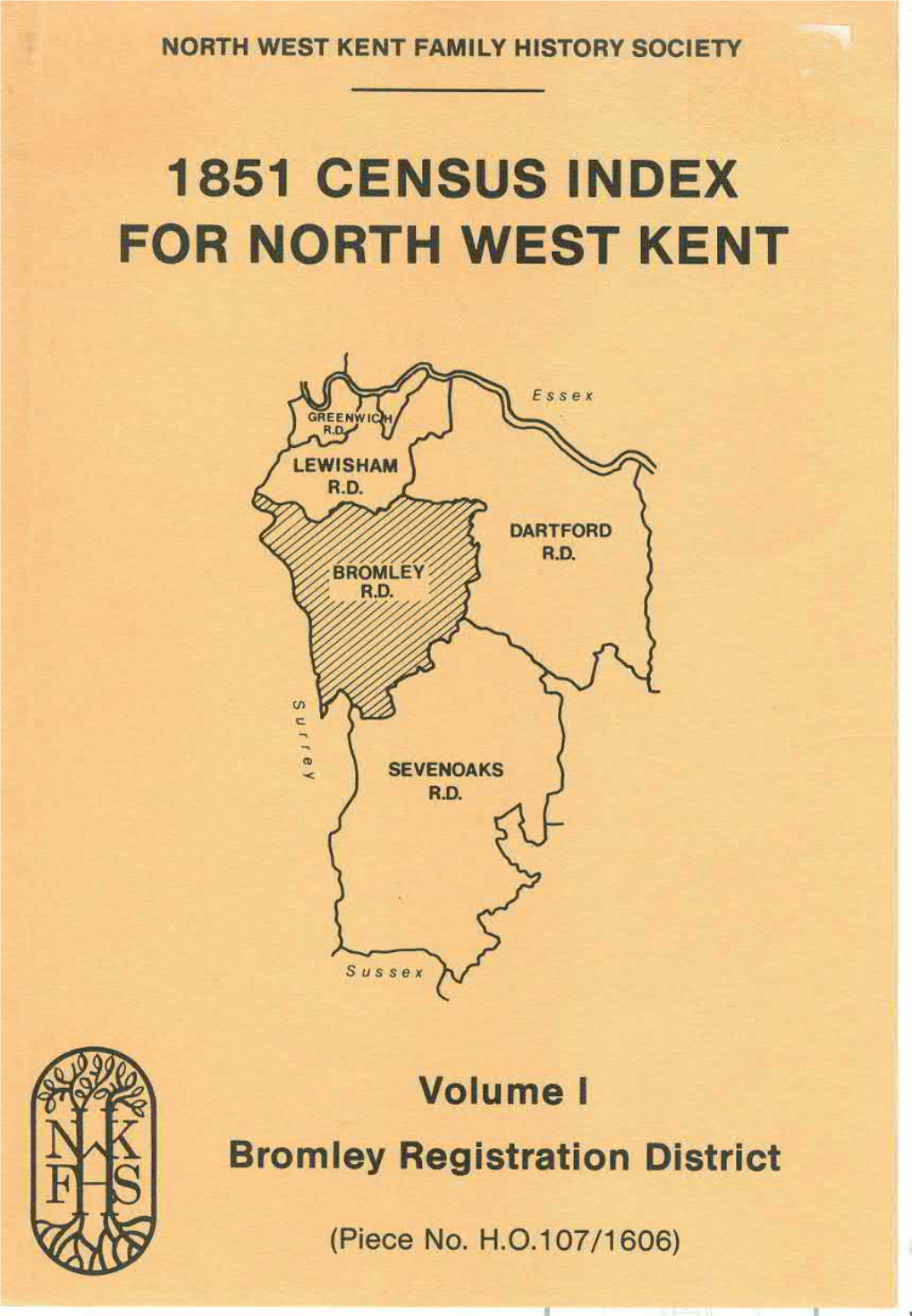 1851' Census Index for North West Kent