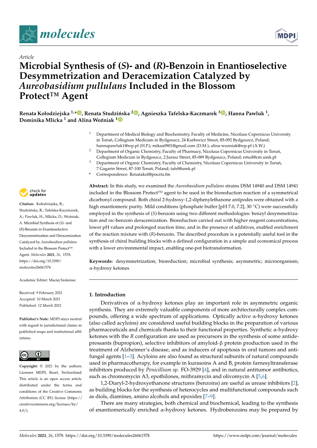 Microbial Synthesis Of