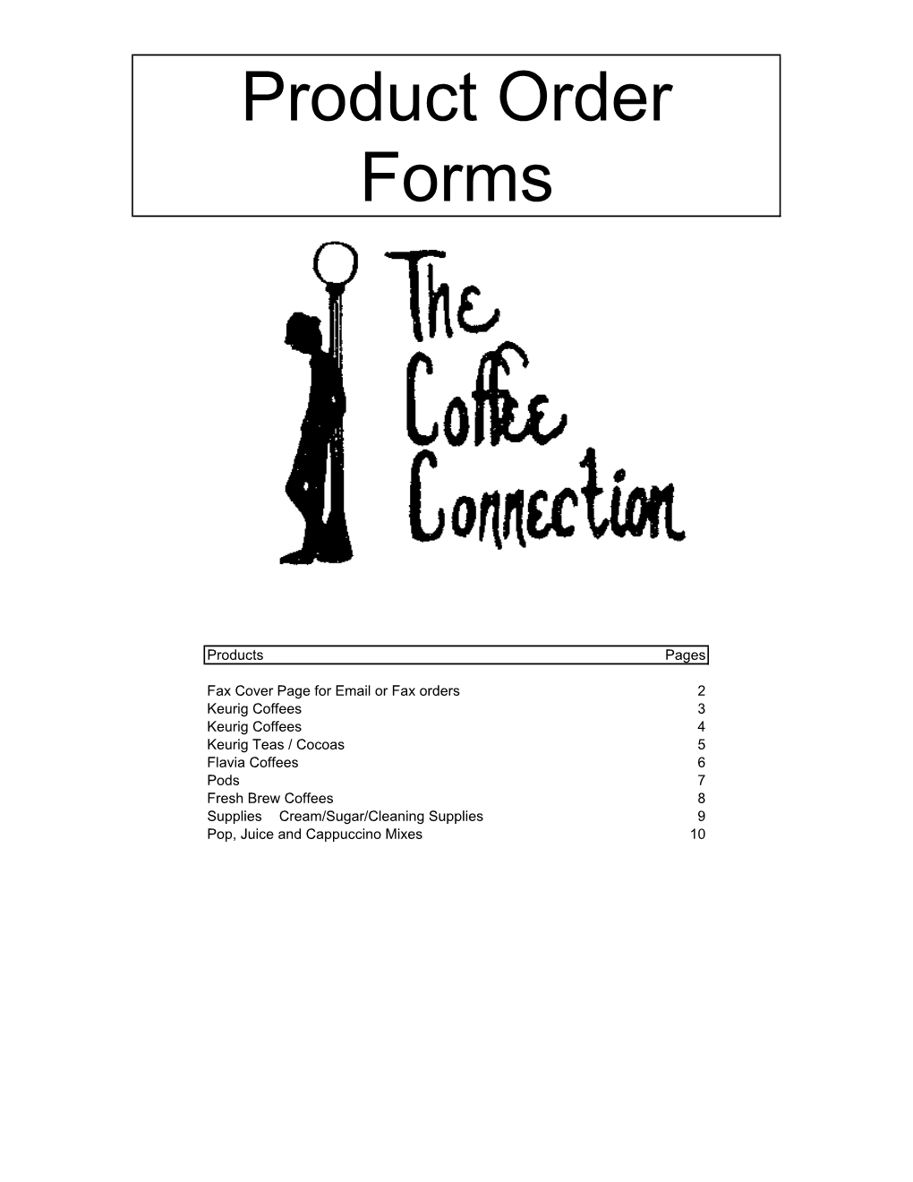 Product Order Forms