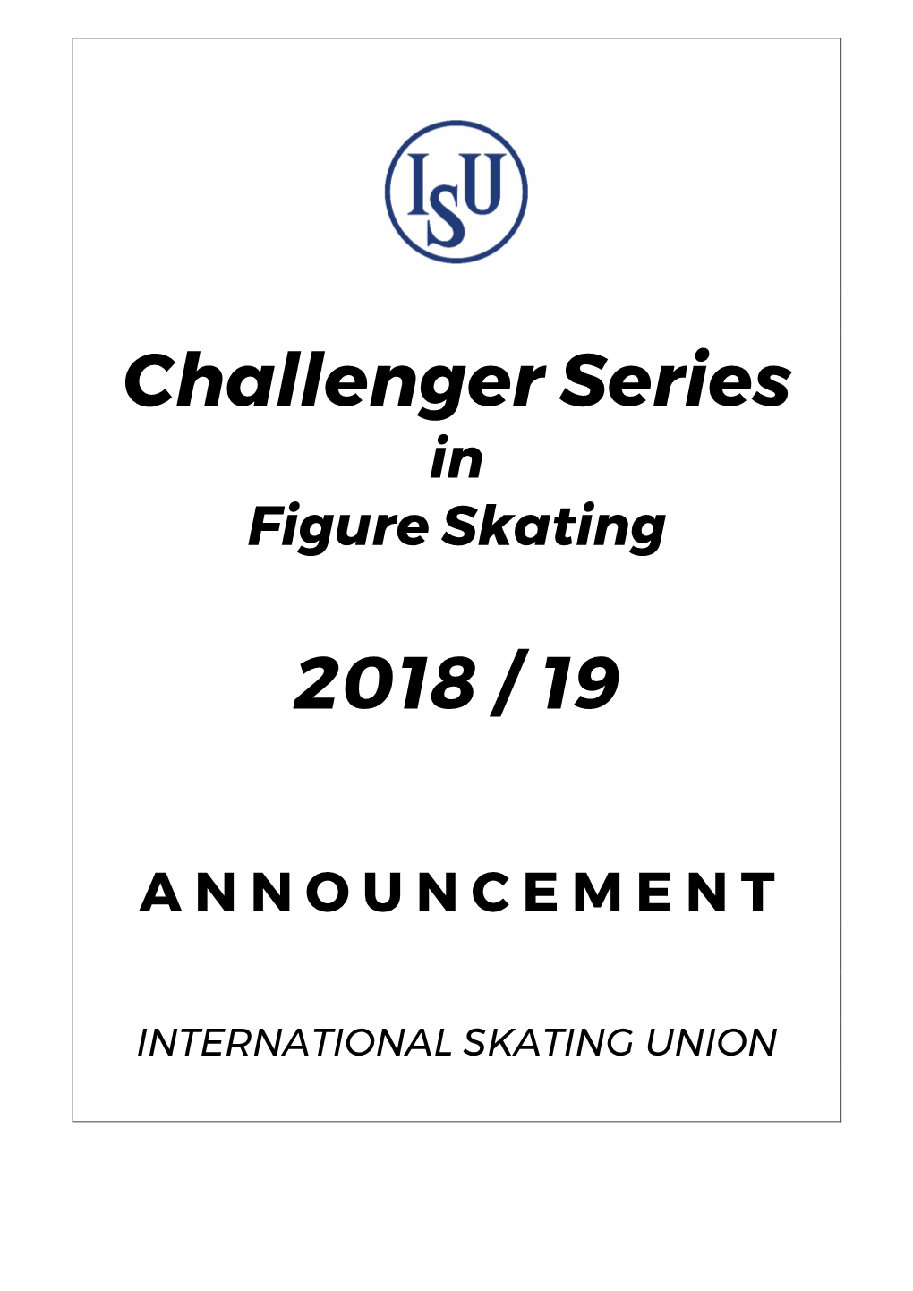 ISU Challenger Series in Figure Skating 2018/19