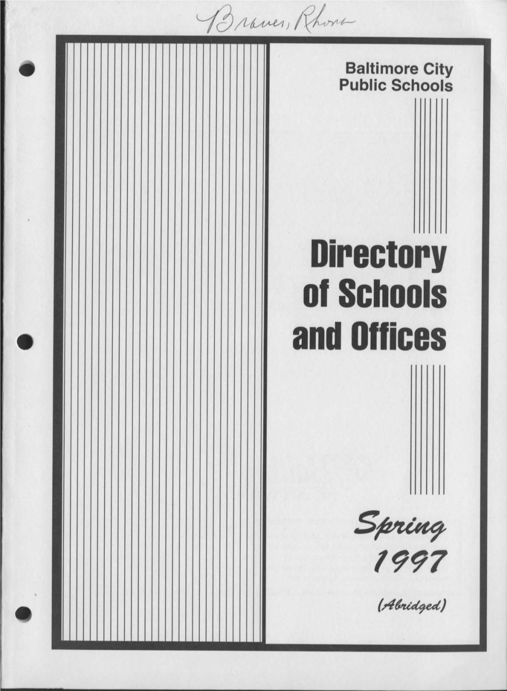 Directory of Schools and Offices
