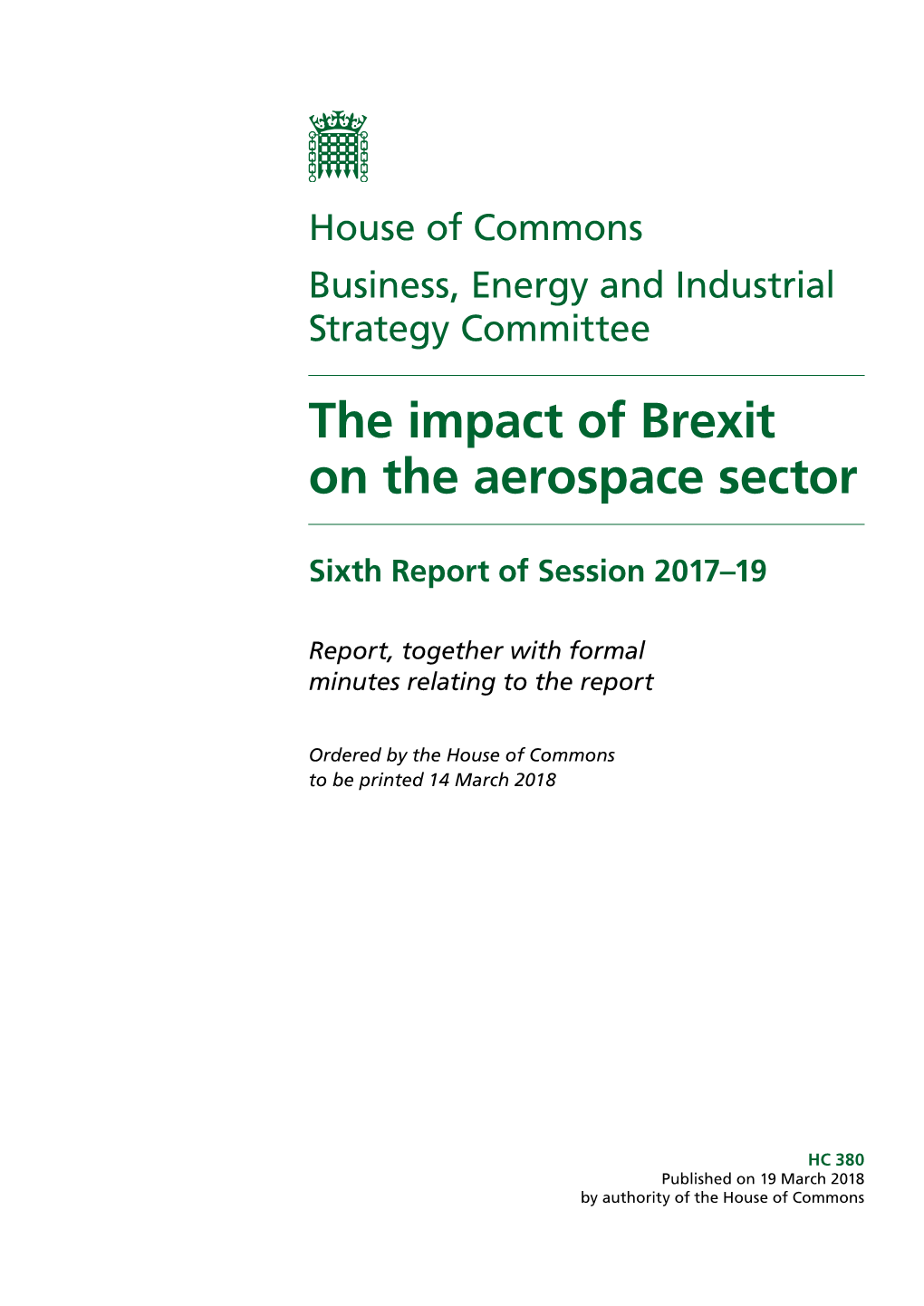 The Impact of Brexit on the Aerospace Sector