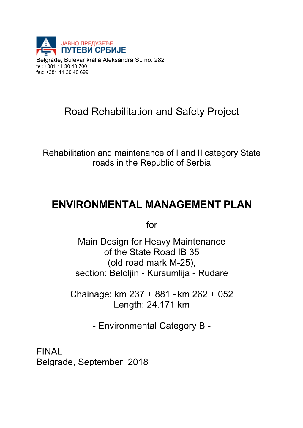 Environmental Management Plan