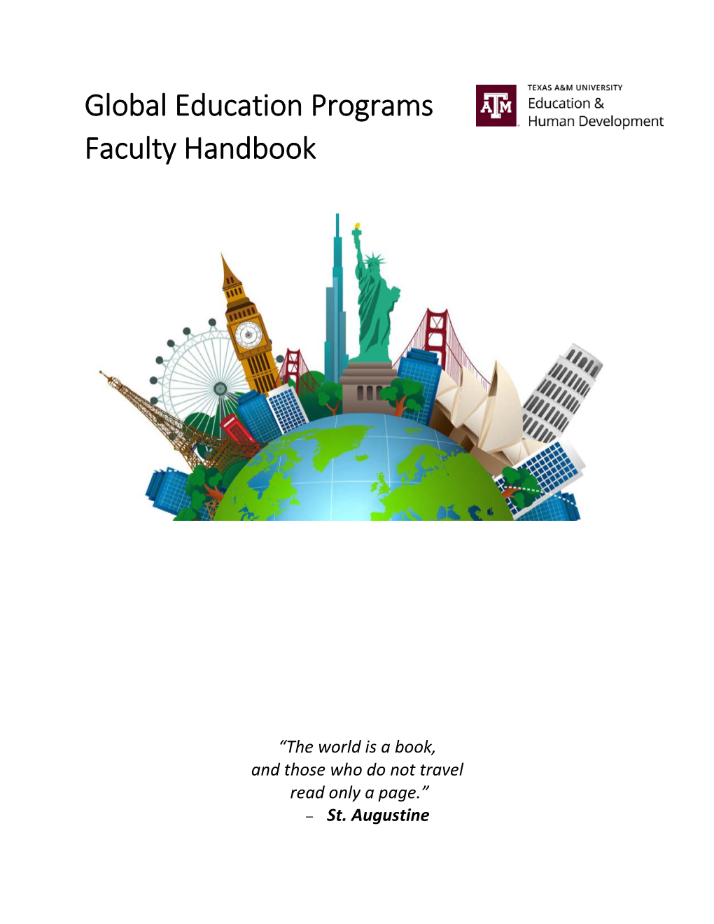 Global Education Programs Faculty Handbook