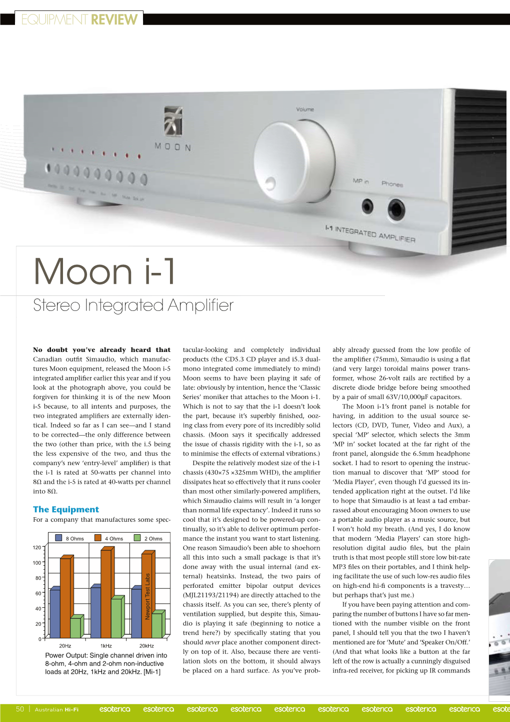 Moon I-1 Stereo Integrated Amplifier