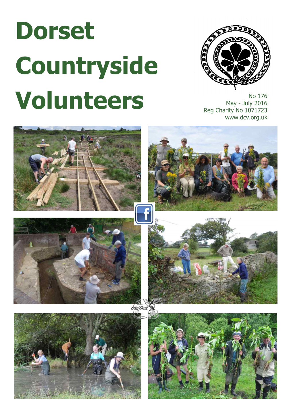 DORSET COUNTRYSIDE VOLUNTEERS in a Contrasting Colour (Typically White) but Not the Logo