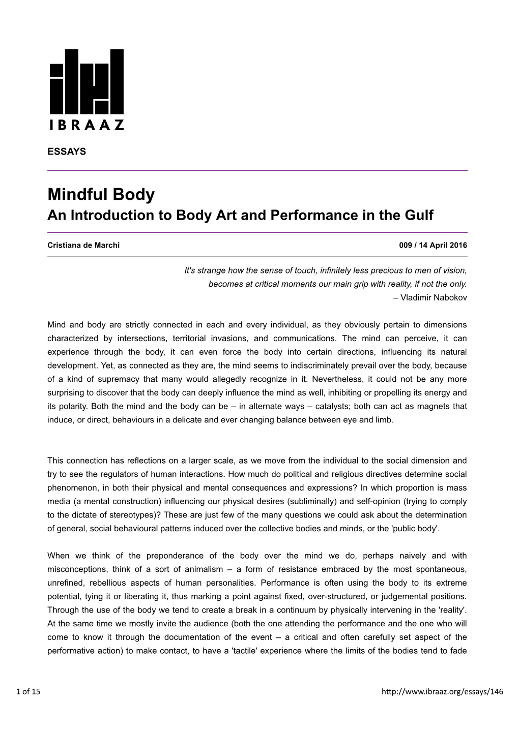 Mindful Body | Ibraaz