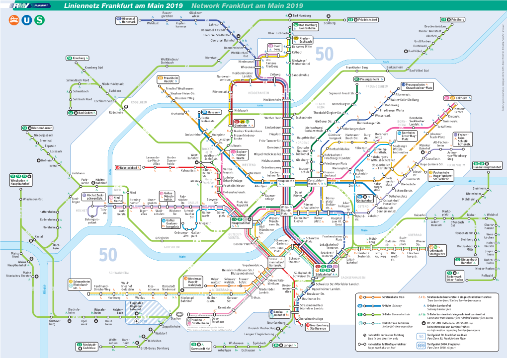 Liniennetz Frankfurt Am Main 2019 Network