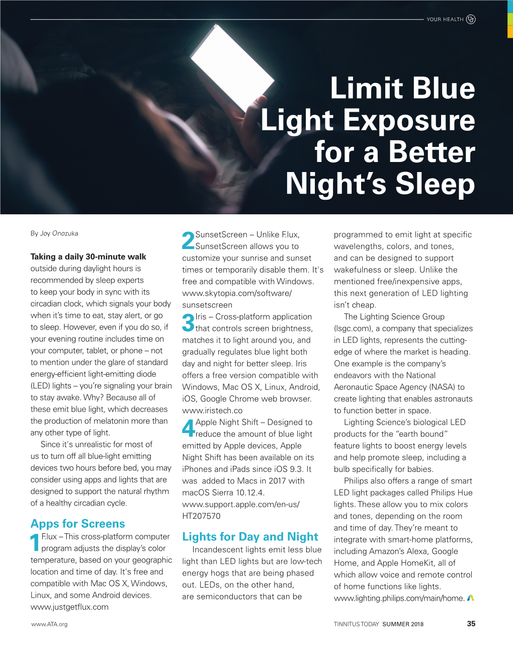 Limit Blue Light Exposure for a Better Night's Sleep