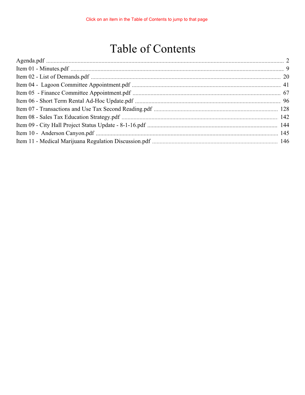 City Council Agenda and Packets