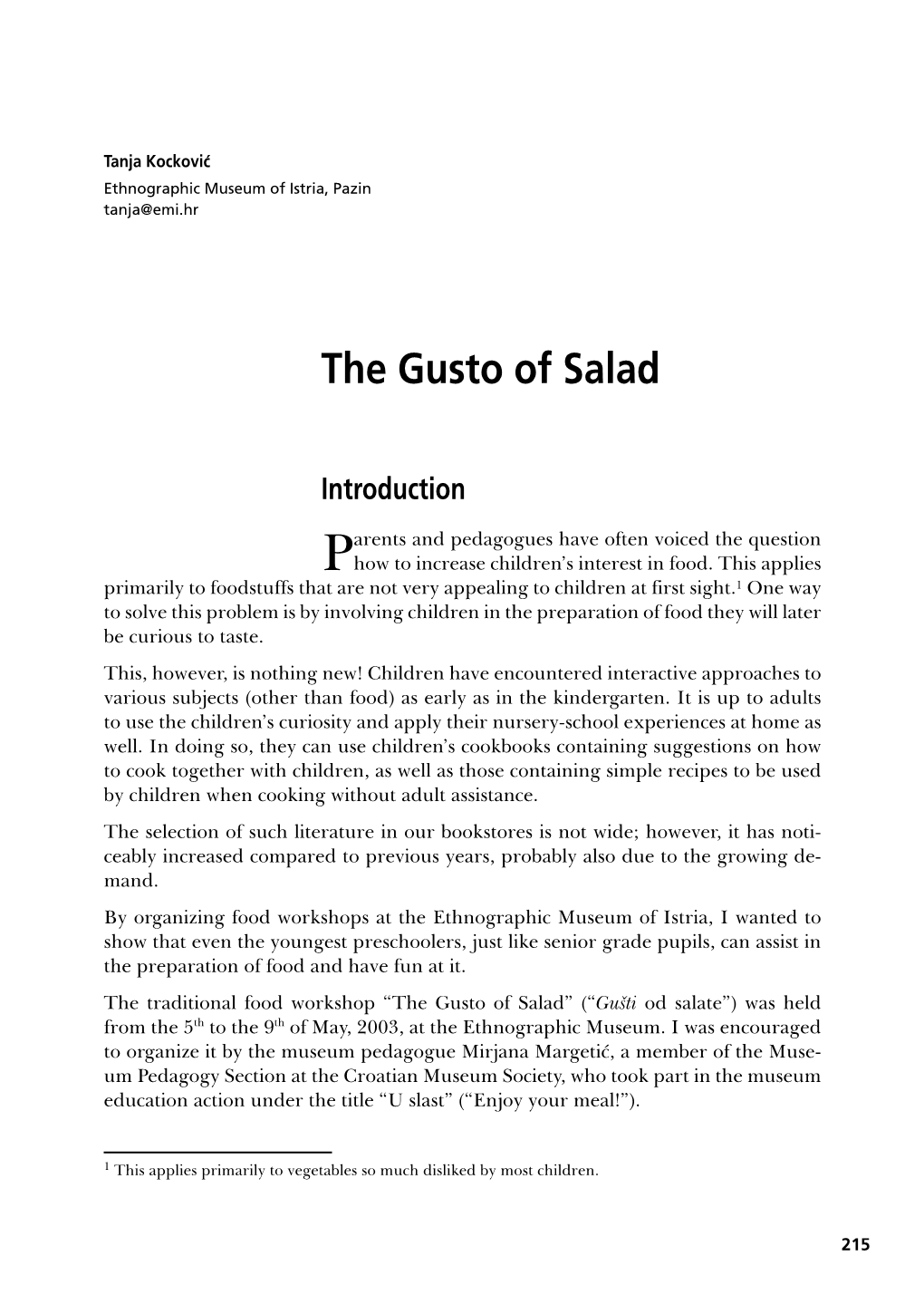 The Gusto of Salad