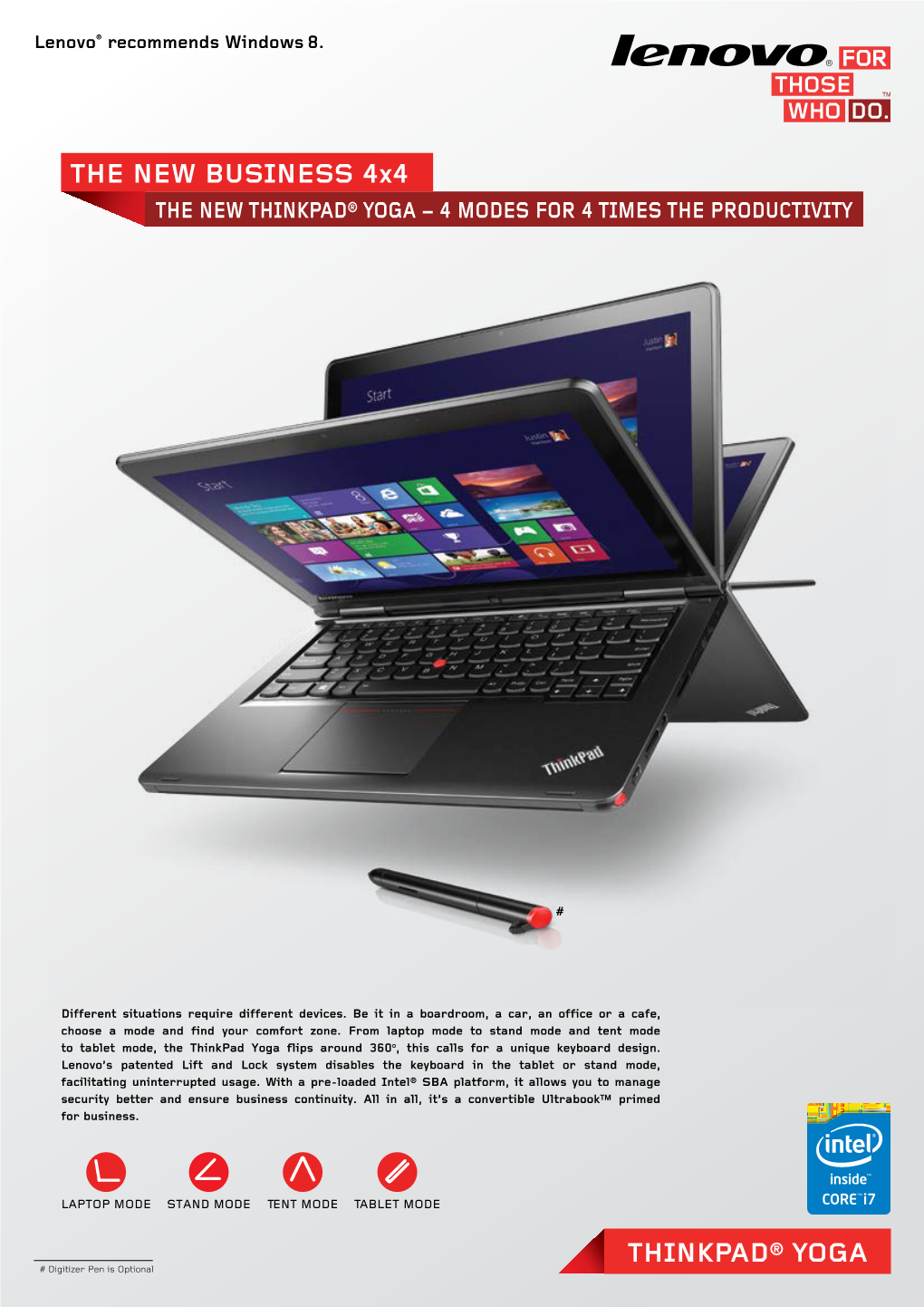 THE NEW BUSINESS 4X4 THINKPAD® YOGA