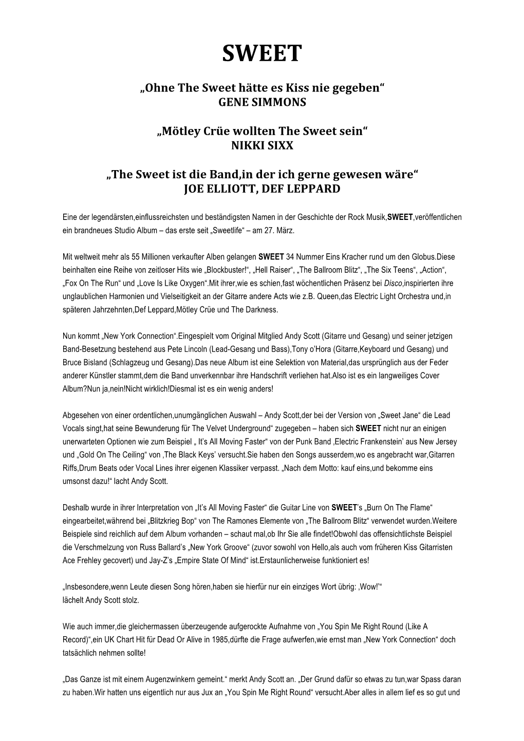 German Press Release