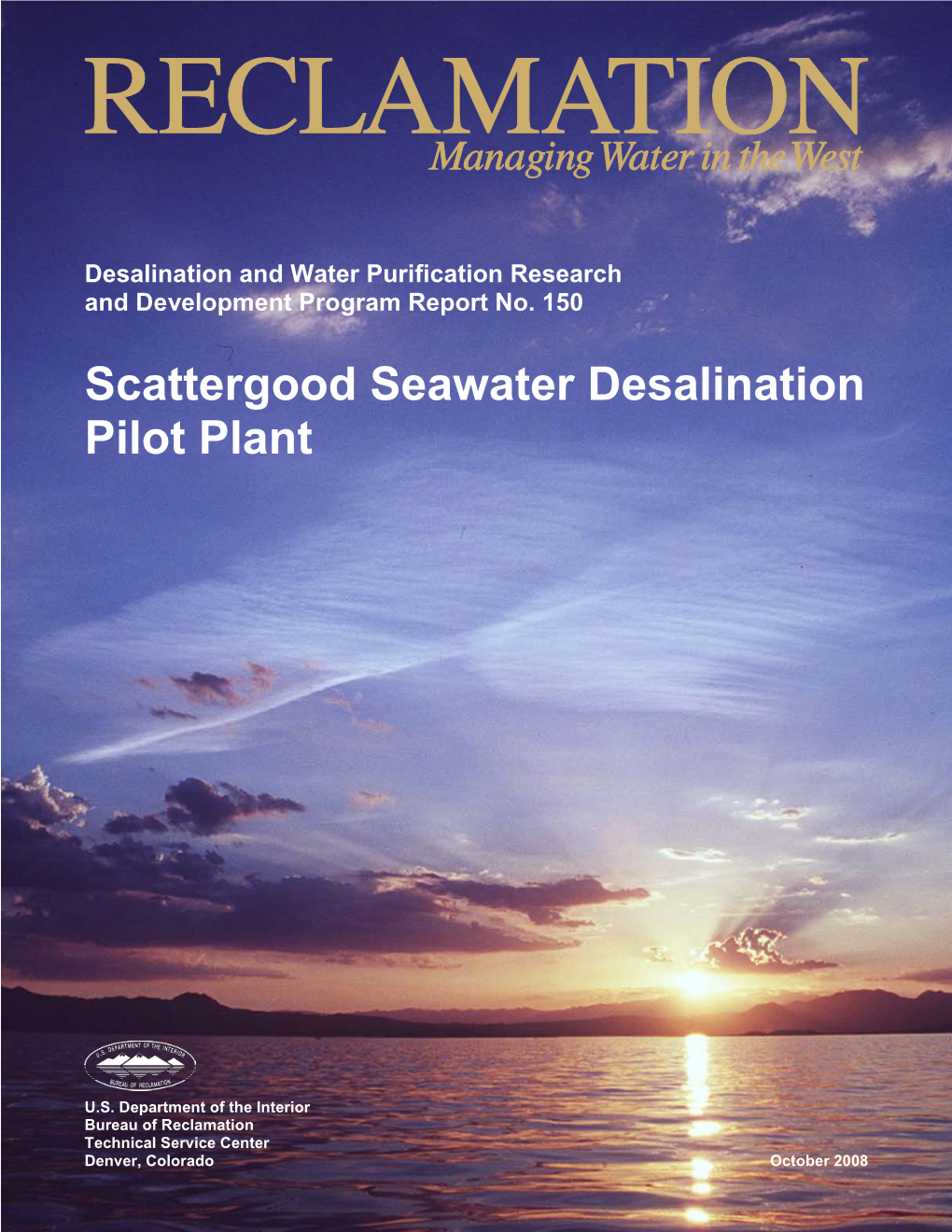 Scattergood Seawater Desalination Pilot Plant