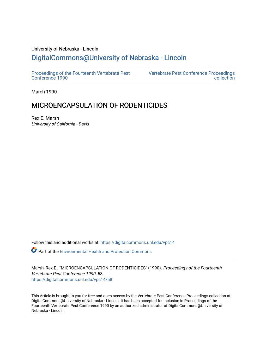 Microencapsulation of Rodenticides