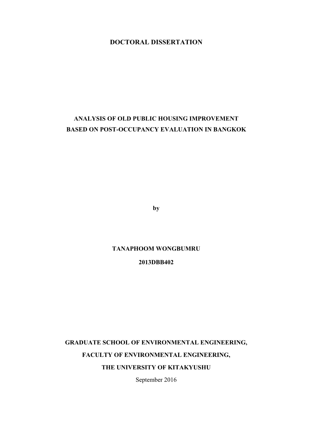 Doctoral Dissertation