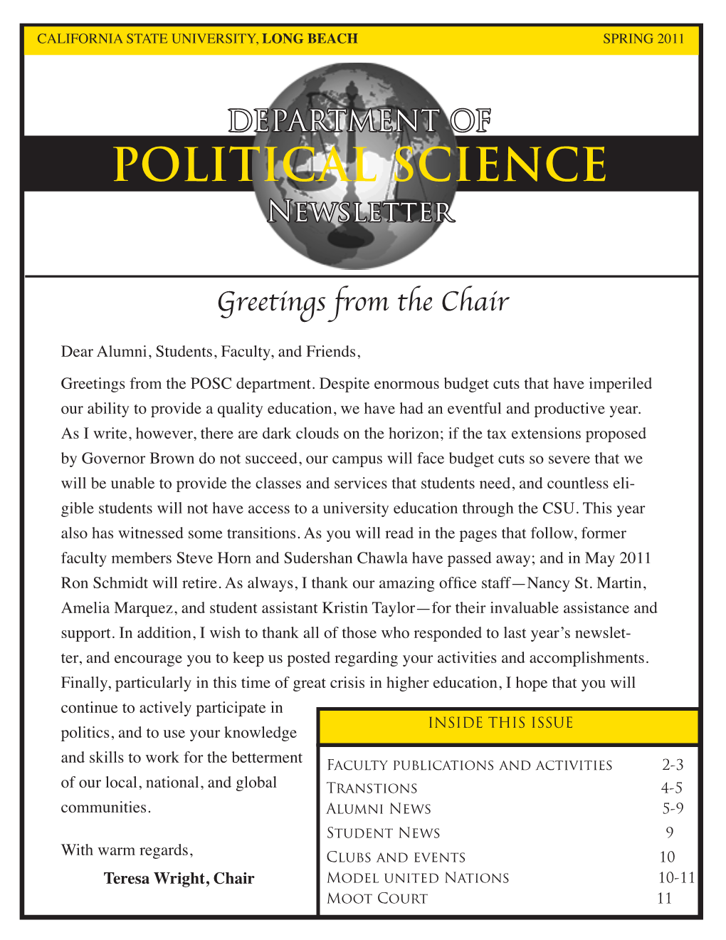 POLITICAL SCIENCE Newsletter