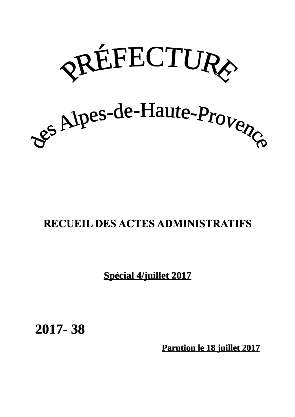 Recueil Des Actes Administratifs