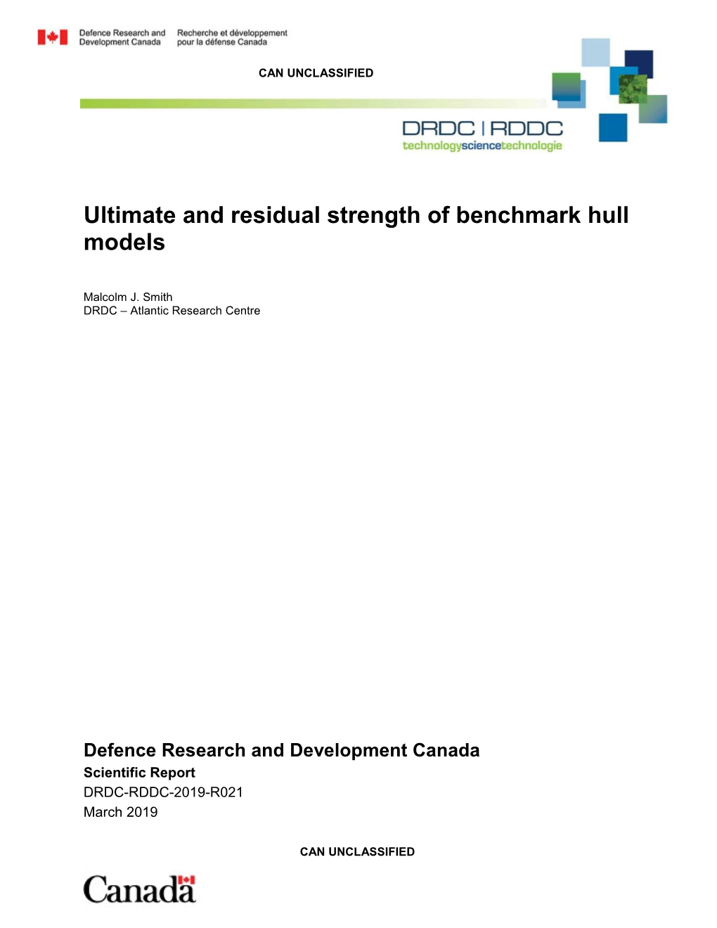 Ultimate and Residual Strength of Benchmark Hull Models