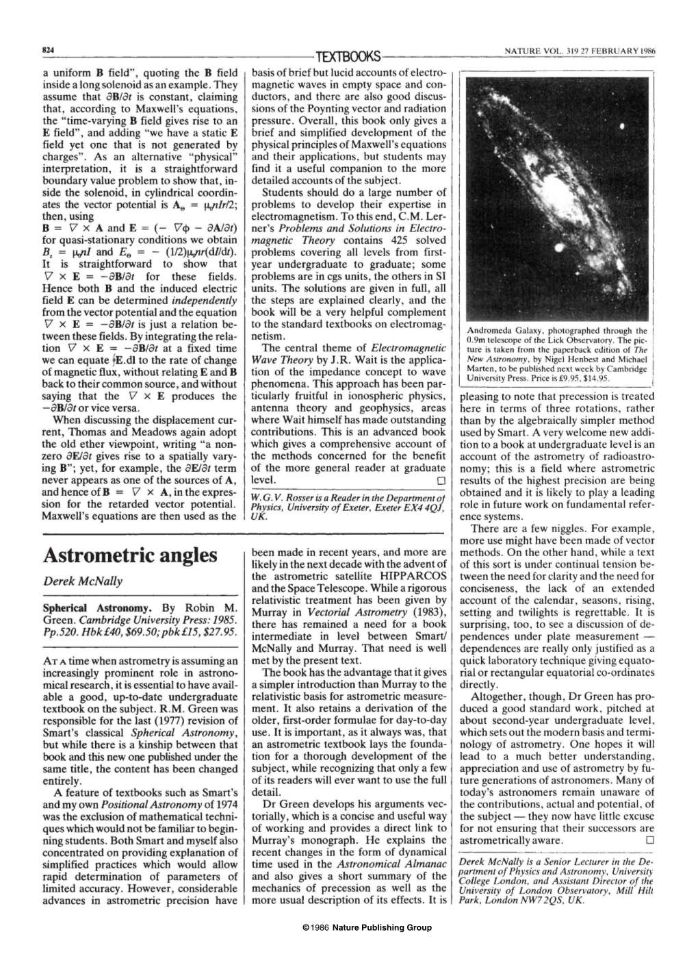 Astrometric Angles