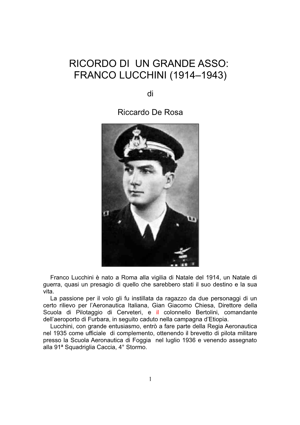 Franco Lucchini (1914–1943)