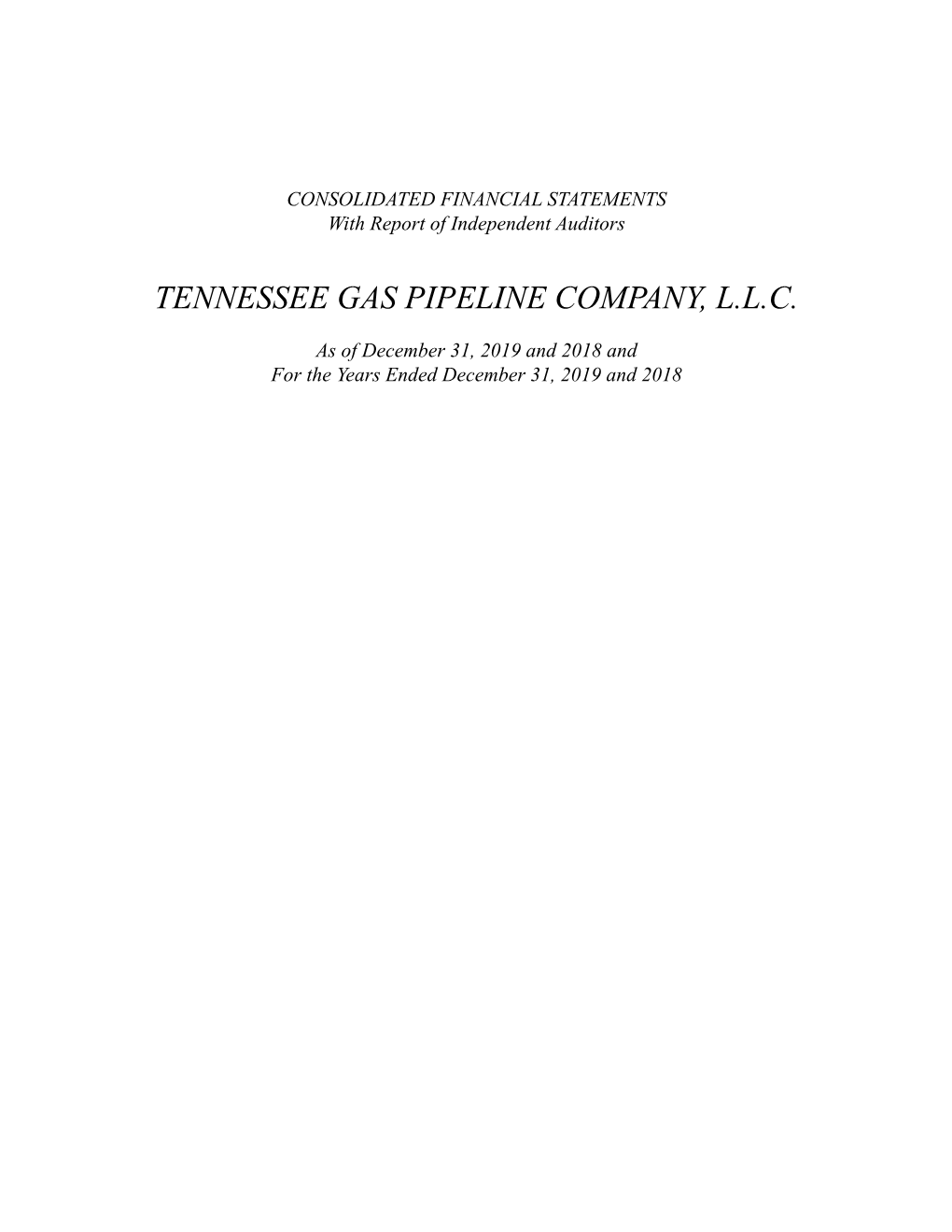 Tennessee Gas Pipeline Company, L.L.C